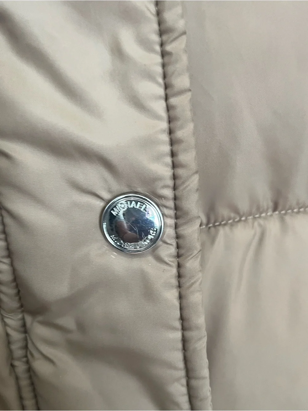 Michael Kors Faux Shearling Puffer Jacket with Sherpa Trim Sz XL